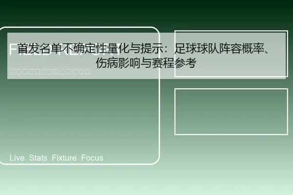 首发名单不确定性量化与提示：足球球队阵容概率、伤病影响与赛程参考